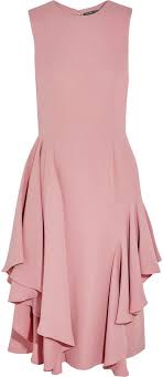 Shopstyle Crepe Dress Red Ruffle Dress Frilly Dresses