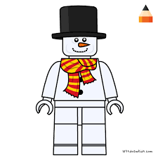 Lego Snowman Lego Christmas Lego Coloring Christmas Drawing