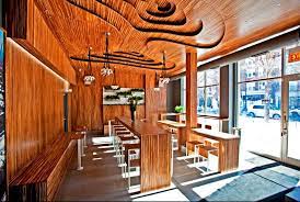Cali bamboo, san diego, california. Marbled Cali Bamboo Plywood At Caffe Streets In Chicago Coffee Shop Interior Design Modern Coffee Shop Coffee Shops Interior