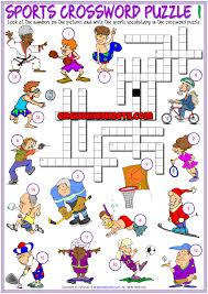 Themed crossword puzzles with a human touch. Sports Esl Printable Crossword Puzzle Worksheets For Kids