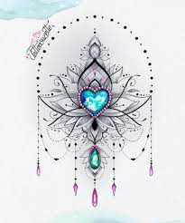Lotus Jewel Mandala Tattoo Design Mandala Tattoo Design Gem Tattoo Tattoos