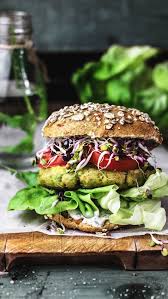 Veggie Tofu Pea Burger With Mustard Mint Cream In 2020 Vegan Sandwich Veggie Burgers Recipe Vegan Burger Recipe