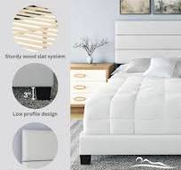 ‫Amazon.com: Boyd Sleep Piedmont עור טבעוני לבן קינג סייז ...‬‎