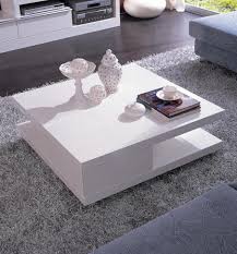White Charming Living Room Coffee Table Design Idea White Fine Surface Square Unique Shaped Co White Coffee Table Modern Coffee Table Contemporary Coffee Table