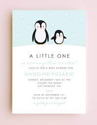 Baby Penguin Baby Shower Invitations Penguin Baby Shower Invitations Winter Baby Shower Invitations Baby Shower Winter