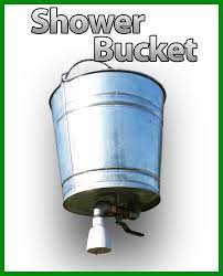 The American Homestead Shower Bucket American Made And Assembled On The Homestead Bucket Is Made With American S Diy Outdoor Shower Grid Shower Outdoor Shower