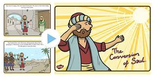 With your bible, start investigating who saul was (cover) and turn the whole thing over and research. The Conversion Of Saul To Paul Bible Story Powerpoint
