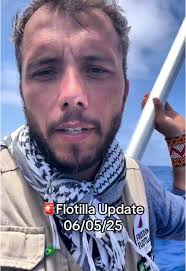 Greta Thunberg Sailing to Gaza Drone