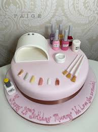 Unique elegant birthday cakes custom cake/elegant design. Ladies Nail Manicure Cake Cool Birthday Cakes Cake Designs Birthday Make Up Cake