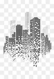 Black And White Cityscape Cartoon Science Cartoon Creative City Deductible Elements Fonovye Uzory Risunok Goroda Siluety Gorodov