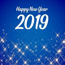 Happy New Year 2019 Celebration Card With Beautiful Blue Sparkles Background 2019 2019banner 20 Happy New Year 2019 Blue Sparkle Background Blue Sparkles