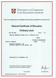 Assuming the gce and o level qualifications you do are equivalent more or less to gcse (as the gce and o levels were transformed into in the uk about 25 years ago) then very important. 19961130 English 1119 Eddypun Certs Flickr
