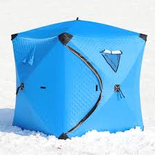 Winter Warm Windproof Fishing Tent Thickened Camping Tent, Size:  1.45x1.45x1.6m Single(Sky Blue)