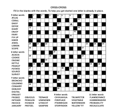 Crossword puzzles, word search puzzles, cloze exercises. Criss Cross Word Puzzles