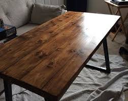 Modern Industrial Dining Table X Legs Model Etsy In 2020 Reclaimed Wood Desk Wood Desk Reclaimed Wood Coffee Table