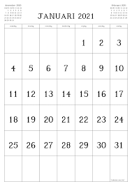 Hämta kalender med helgdagar 2021 för att skriva ut. Afdrukbare Kalenders En Planners Januari 2021 A4 A3 Naar Pdf En Png 7calendar