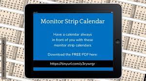 With endless possibilities to making your calendar decal custom, you can be sure that it will be one of a kind. Free Printable Monitor Calendar Strips Craftmeister