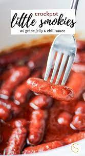 Slow Cooker Little Smokies Recipe Recipe Little Smokies Recipes Appetizer Recipes Smokies Recipe