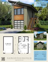A New Contemporary Garage Plan With Studio Apartment Above The Perfect Complimentary Struct Carriage House Plans Contemporary House Plans Garage House Plans