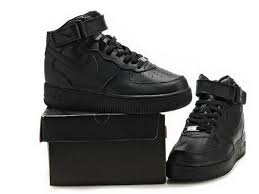 Black Nike Air Force Ones Womens Women Nike Air Force One High Top Shoes 09 All Black Nike Air Force Black Nike Air Force Ones Nike Shoes High Tops