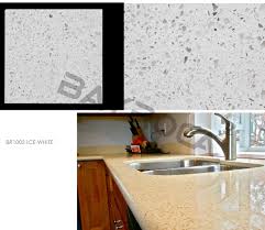 The bright white quartz countertop features mineral deposits in various light gray and beige shades, providing a luxurious look to any space. Ice White Quartz Snow White Quartz Kitchen Tops From China Stonecontact Com