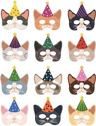 So this post is going to be for all the cat owners out there that want to celebrate with their feline friends on their birthday or caturday. Buy Cat Party Supplies Decorations Since1989 12 Pcs Cat Masks Kitten Masks For Cat Themed Birthday Party Supplies Decorations Cat Theme Party Dress Up Customes For Kids Online In Turkey B07x37wtt2