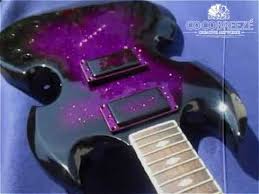 Micro flakes are.004″ in size, and are the easiest to spray with no knockdown and easy to cover. Beautiful Purple Metal Flake Guitar Painted By Cocobreeze Creative Artworks Youtube