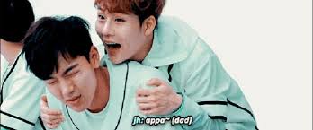 Shownu and jooheon from monsta x being cute and playful. K Pop 1664770 Korean Shownu And Jooheon On Favim Com