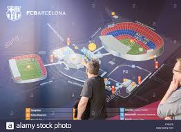 Camp Nou Stadium Complex Map Outside The Stadium Stock Photo