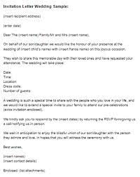 Invitation letter for us visa to attend a wedding.optionally, include letters of invitation from relatives or friends in the united states whom the applicant plans to visit, a confirmation of participation in group tours, an invitation to an event such as a printed wedding invitation, or an invitation to attend a graduation, etc. Invitation Letter Wedding Sample Just Letter Templates