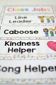 classroom jobs helper chart and ideas preschool inspirations