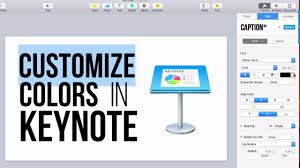 Customize Colors In Keynote