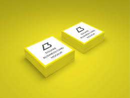Square business card stacks mockup. 10 Free Square Business Card Mockups Smashfreakz