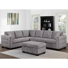 Fabric sofas in different styles. Thomasville Kylie Grey Fabric Corner Sofa With Storage Ottoman Costco Uk