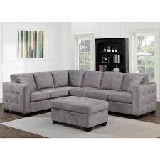 Costco, beige, 4 piece, modular, fabric sofa. Gray Corner Couch Novocom Top