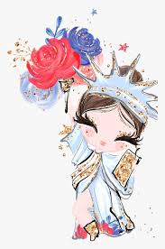 Maybe you would like to learn more about one of these? Watercolor Ladyliberty Red White Blue Flowers Cartoon Hd Png Download Kindpng