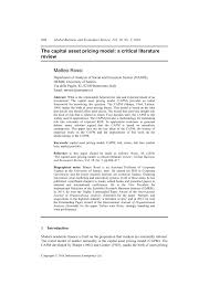 pdf) the capital asset pricing model: a