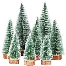 Un sapin de noël, naturel ou artificiel. 8 Pcs De 3 Tailles Mini Sapin De Noel Artificiel Mini Arbre De Noel Vert Mini