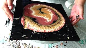 Water and a little bit of dish washing liquid. 463 Acrylic Pouring Copper Gold Black And White Split Cup Straight Pour Coub The Biggest Video Meme Platform