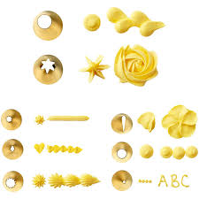 Maybe you would like to learn more about one of these? Navy Blue And Gold Piping Tips And Cake Decorating Supplies Set 17 Piece Wilton