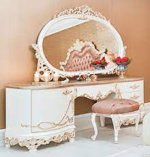 Check spelling or type a new query. Casa Padrino Luxury Baroque Bedroom Set Pink White Cream Copper 1 Dressing Table 1 Mirror 1 Stool Magnificent Bedroom Furniture In Baroque Style Luxury Quality