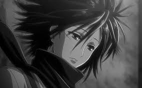 Fondos de pantalla para cell y pc, imágenes lindas, yuri ,yaoi hetero, shipps, hasta de my litle pony :u (portada. Anime Attack On Titan Black White Mikasa Ackerman Sad Shingeki No Kyojin Hd Wallpaper Wallpaperbetter