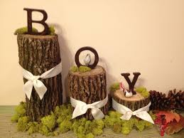 The stylish tables, table centerpieces and place settings. Woodland Baby Shower Decorations Wild Country Fine Arts
