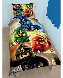 Lego Ninjago Quadrant Single Duvet Cover Set Featuring Jay Kai Cole And Lloyd With A Lego Brick Print On The Reverse Lego Bedroom Lego Room Children Room Boy