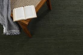 Jute Rug, 100% Natural Jute, Olive Green