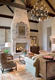 High Ceiling Traditional Living Room Rustic Farmhouse Fireplace Farmhouse Fireplace Living Room Decor Rustic