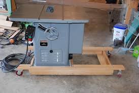 Mobile Base For Cabinet Saw With 52 Rip Woodworking Shop Storage Ideas Table Saw Accessories Jet Woodworking Tools