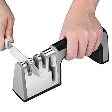 The sharpeners that we have enlisted for you are matchless in terms of durability and performance. Knife Sharpener 4 In 1 Knives Scissor Sharpener With Ceramic Stone Tungsten Carbide And Diamond Rods 3 Stage Sharpening Process Non Slip Base And Ergonomic Design Quick Easy To Use Buy Online In