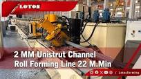 2 MM Unistrut Channel Roll Forming Production Line 22 M/Min | Unistrut  Slotted Channel Machine