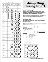 Jump Ring Sizing Chart From Www Thebeadman Com Diy